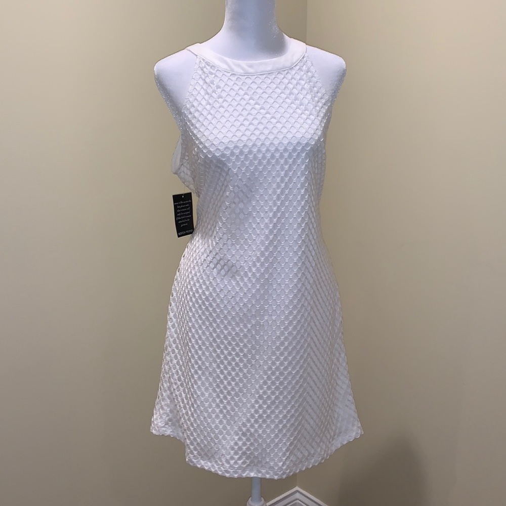 White sleeveless summer dress